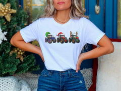 Christmas Tractor Shirt, Farmer Christmas Shirt, Country Christmas, Xmas Santa Tractors Tshirt, Funny Christmas Shirt, Farmer Christmas Gift