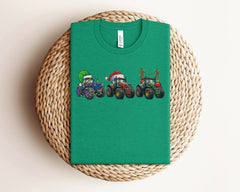 Christmas Tractor Shirt, Farmer Christmas Shirt, Country Christmas, Xmas Santa Tractors Tshirt, Funny Christmas Shirt, Farmer Christmas Gift