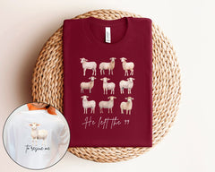Lost Sheep Shirt, Jesus Left The 99 To Rescue Me Shirt, The Lord Is My Shepherd Shirt, Psalm 23, Bible Verse Shirt, Xmas Christian Gifts