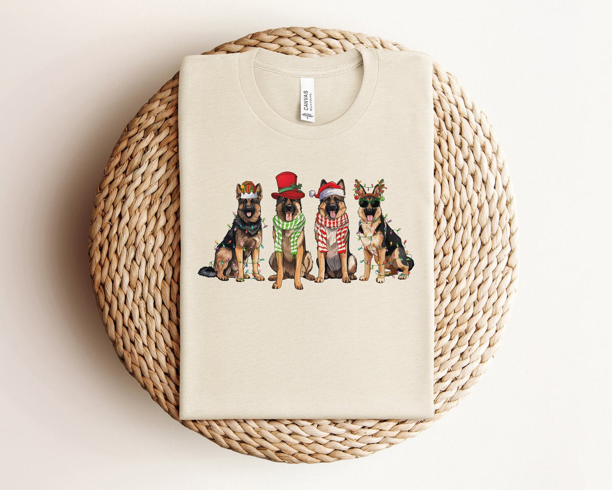 German Shepherd Christmas Shirt, Christmas Dogs Shirt, German Shepherd Gifts, Cute Christmas Shirt, Christmas Animals, Xmas Dog Lover Gift
