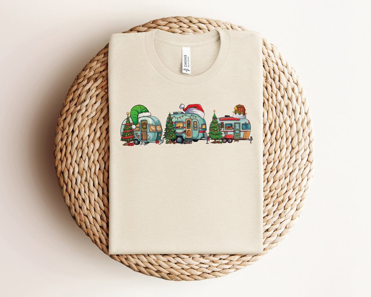Christmas Caravan Shirt, Camper Christmas Shirt, Xmas Camping Gifts, Camping Lovers Crewneck, Christmas Vacation Shirt, Adventure Lover Gift