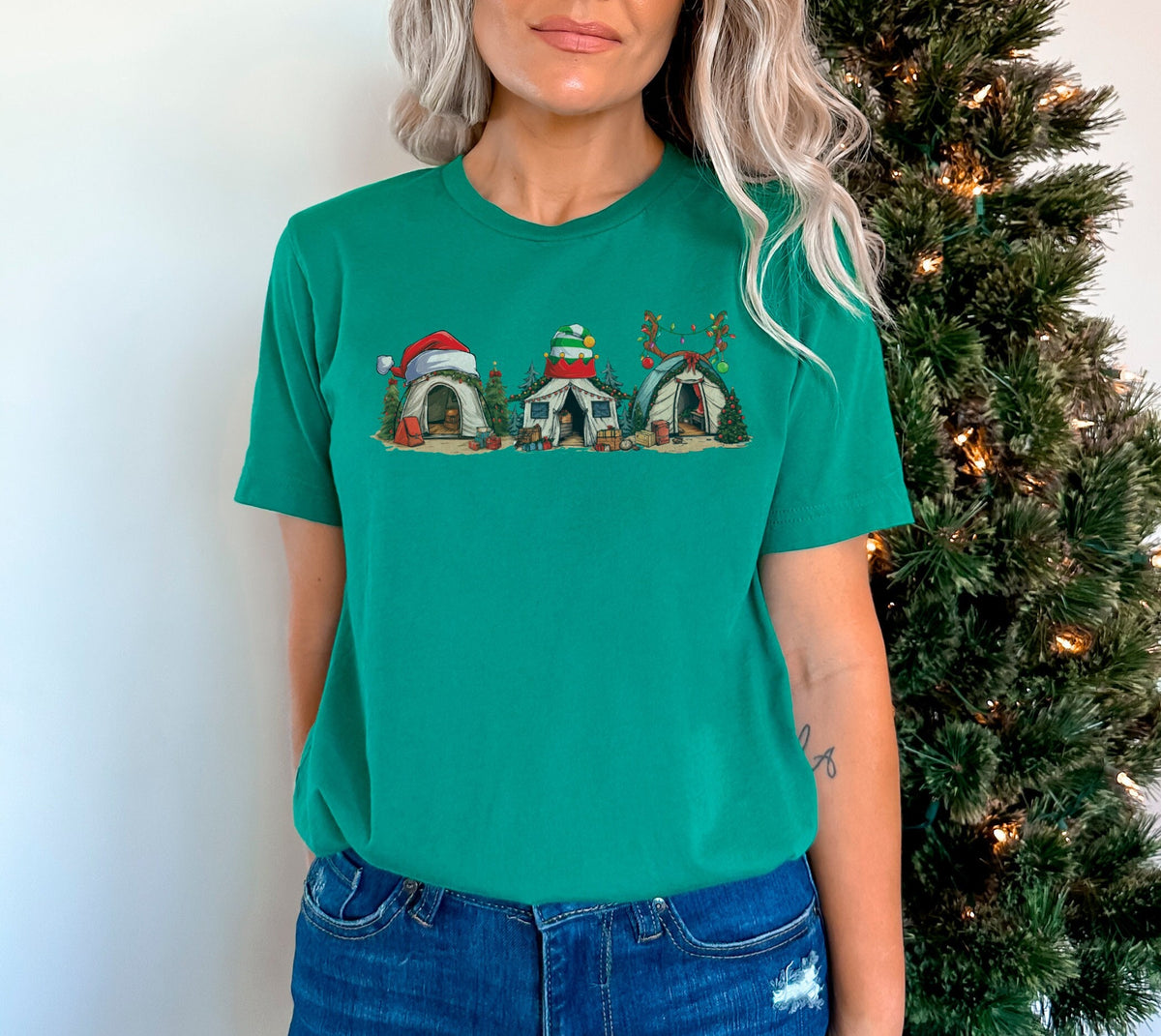 Camping Tent Christmas Shirt, Camper Xmas Tshirt, Camping Lovers, Outdoor Shirt, Christmas Vacation, Adventure Lover Shirt, Camping Gifts