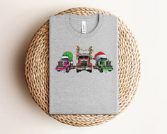Truck Driver Christmas Shirt, Semi Truck Shirt, Trucker Christmas Gift, Retro Christmas Shirt, Holiday Tshirts, Funny Christmas, Xmas Gifts