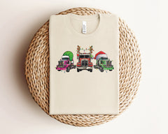Truck Driver Christmas Shirt, Semi Truck Shirt, Trucker Christmas Gift, Retro Christmas Shirt, Holiday Tshirts, Funny Christmas, Xmas Gifts