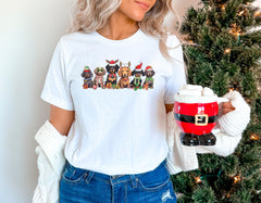 Christmas Dogs Shirt, Dog Mom Shirt, Christmas Animals, Dog Lover Gift, Cute Christmas Shirt, Holiday Tshirts, Animal Love Tshirt, Xmas Gift