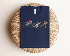 Whale Christmas Shirt, Christmas Animal Shirt, Sea Life Christmas Shirts, Ocean Animal Shirt, Holiday Tshirts, Wild Animals, Whale Gifts