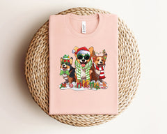 Corgi Christmas Shirt, Cute Christmas Shirt, Dog Lover Gift, Dog Mom Christmas Shirt, Retro Christmas Shirt, Animal Lover Tshirt, Xmas Gifts