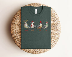Seagull Christmas Shirt, Funny Christmas Bird Tshirt, Seagull Christmas Lights Shirt, Christmas Animal, Retro Xmas Shirt, Seagull Lover Gift