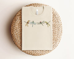 Christmas Dragonfly Shirt, Cute Christmas Shirt, Christmas Insect Tee, Retro Christmas Shirt, Holiday Tshirts, Xmas Dragonfly Lover Gift