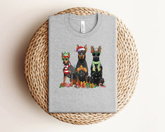 Christmas Doberman Shirt, Dog Mom Christmas Shirt, Dog Lover Gift, Christmas Dogs Shirt, Cute Christmas Shirt, Christmas Animals, Xmas Gifts