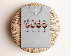 Christmas Wine Shirt, Snowman Wine Christmas Shirt, Retro Christmas Shirt, Christmas Spirit Shirt, Red Wine Xmas Tshirt, Wine Lover Gift