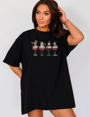 Christmas Wine Shirt, Snowman Wine Christmas Shirt, Retro Christmas Shirt, Christmas Spirit Shirt, Red Wine Xmas Tshirt, Wine Lover Gift
