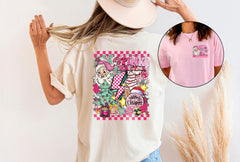 Pink Christmas Shirt, Womens Christmas Shirt, Pink Santa Lightning Bolt Shirt, Xmas, Retro Christmas Tshirt, Merry Christmas, Christmas Gift