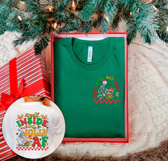 Dead Inside But Jolly AF Shirt, Funny Christmas Shirt, Christmas Skeleton Shirt, Sarcastic Christmas Shirt, Vintage Xmas, Christmas Gifts