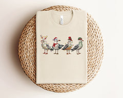 Seagull Christmas Shirt, Funny Christmas Bird Tshirt, Seagull Christmas Lights Shirt, Christmas Animal, Retro Xmas Shirt, Seagull Lover Gift