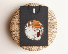 Cowboy Santa Christmas Shirt, Retro Santa Shirt, Western Christmas Shirt, Xmas, Cute Christmas Shirt, Cowgirl Christmas Tee, Christmas Gifts
