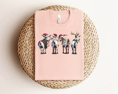 Christmas Goat Shirt, Goat Lover Animal Christmas, Funny Christmas Shirt, Christmas Farm Animals, Farm Girl Shirt, Farmer Christmas Gift