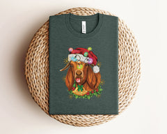 Funny Goat Santa Hat Shirt, Goat Christmas Shirt, Funny Animal Shirt, Christmas Farm Animals, Farm Girl Shirt, Xmas, Farmer Christmas Gift