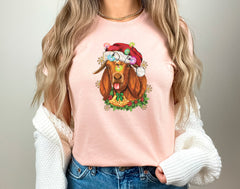 Funny Goat Santa Hat Shirt, Goat Christmas Shirt, Funny Animal Shirt, Christmas Farm Animals, Farm Girl Shirt, Xmas, Farmer Christmas Gift
