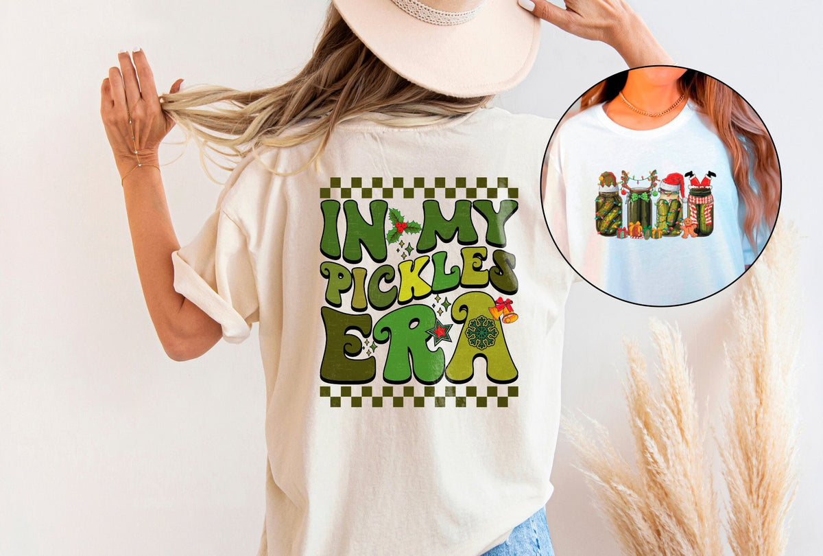 In My Pickles Era Shirt, Christmas Pickle Shirt, Funny Christmas Shirt, Pickle Gifts, Pickle Jar Shirt, Holiday Tshirts, Christmas Gifts