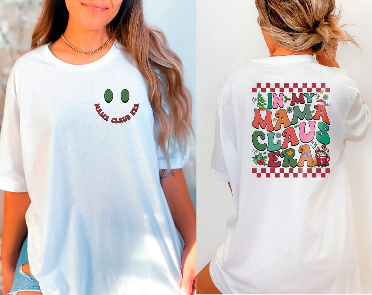 In My Mama Claus Era Shirt, Mama Claus Shirt, Christmas Mom Shirt, Groovy Christmas Shirt, Mom Christmas Gift, Mom Clause Shirt, Xmas Gifts