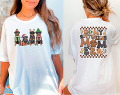 In My Rottweiler Mom Era Christmas Shirt, Dog Mom Christmas TShirt, Cute Rottweiler Xmas Shirt, Retro Christmas Shirt, Gifts For Dog Owner