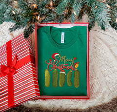 Vintage Pickles Merry Christmas Shirt, Christmas Pickle Shirt, Funny Christmas Shirt, Pickle Gifts, Winter Shirt, Pickle Lovers, Xmas Gifts