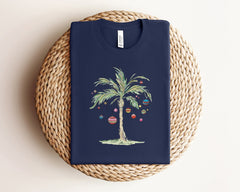 Christmas Palm Tree Shirt, Tropical Christmas Beach Shirt, Hawaiian Christmas Shirt, Florida Christmas Shirts, Aloha Shirt, Christmas Gifts
