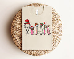 Manicure Set Christmas Lights Shirt, Nail Technician Christmas Shirt, Manicurist Shirt, Nail Tech Gifts, Nail Stylist Shirt, Gift For Her