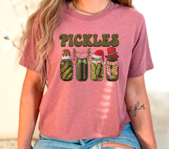 Christmas Pickles Shirt, Funny Christmas Shirt, Pickle Lover Tshirt, Pickles Shirt, Vintage Christmas, Holiday Tshirts, Pickle Gifts