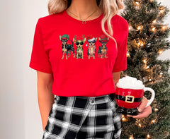 Chihuahua Christmas Shirt, Dog Mom Shirt, Cute Christmas Animals, Dog Lover Xmas Gift, Christmas Animal Shirt, Winter Shirt, Christmas Gifts