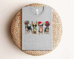 Chihuahua Christmas Shirt, Dog Mom Shirt, Cute Christmas Animals, Dog Lover Xmas Gift, Christmas Animal Shirt, Winter Shirt, Christmas Gifts