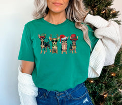 Chihuahua Christmas Shirt, Dog Mom Shirt, Cute Christmas Animals, Dog Lover Xmas Gift, Christmas Animal Shirt, Winter Shirt, Christmas Gifts
