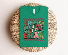 In My Christmas Shopping Era Shirt, Groovy Retro Christmas Shirt, Christmas Party, Christmas Vibes Shirt, Holiday Tshirts, Christmas Gifts