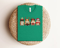 Christmas Hamster Shirt, Cute Christmas Shirt, Hamster Lover Gift, Christmas Animal Shirt, Cute Hamsters Xmas Shirt, Christmas Gift For Her