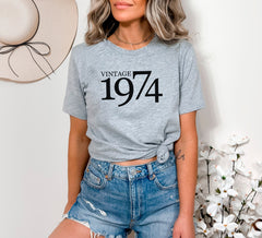 Vintage 1974 Shirt, Retro Birthday Shirt, Grandma Birthday Shirts, Birthday Year Shirt, Birthday Party Shirt, 50th Birthday Gift For Women