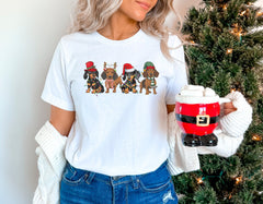 Dachshund Christmas Shirt, Dog Mom Shirt, Christmas Dogs Tshirt, Dog Lover Gift, Christmas Animal Shirt, Cute Christmas Shirt, Xmas Gifts