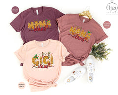 Family Christmas Shirts, Mama Nana Gigi Mini Claus Shirt, Gingerbread Family Shirt, Matching Family Reunion Shirts, Christmas Gifts, Unisex