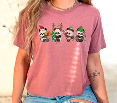 Christmas Panda Shirt, Cute Christmas Shirt, Baby Pandas Xmas Tshirt, Panda Gifts, Christmas Animal Shirt, Holiday Shirts, Animal Lover Gift