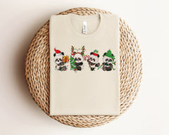 Christmas Panda Shirt, Cute Christmas Shirt, Baby Pandas Xmas Tshirt, Panda Gifts, Christmas Animal Shirt, Holiday Shirts, Animal Lover Gift