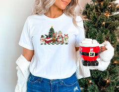 Funny Christmas Characters Shirt, Retro Christmas Snowman Upside Down Santa Reindeer Shirt, Holiday Tshirts, Winter Shirt, Christmas Gifts