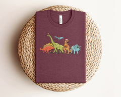 Dinosaur Christmas Lights Shirt, T-Rex Merry Christmas Tshirt, Dinosaur Lover Gift, Kids Christmas Shirts, Xmas Dino Shirt, Christmas Gifts