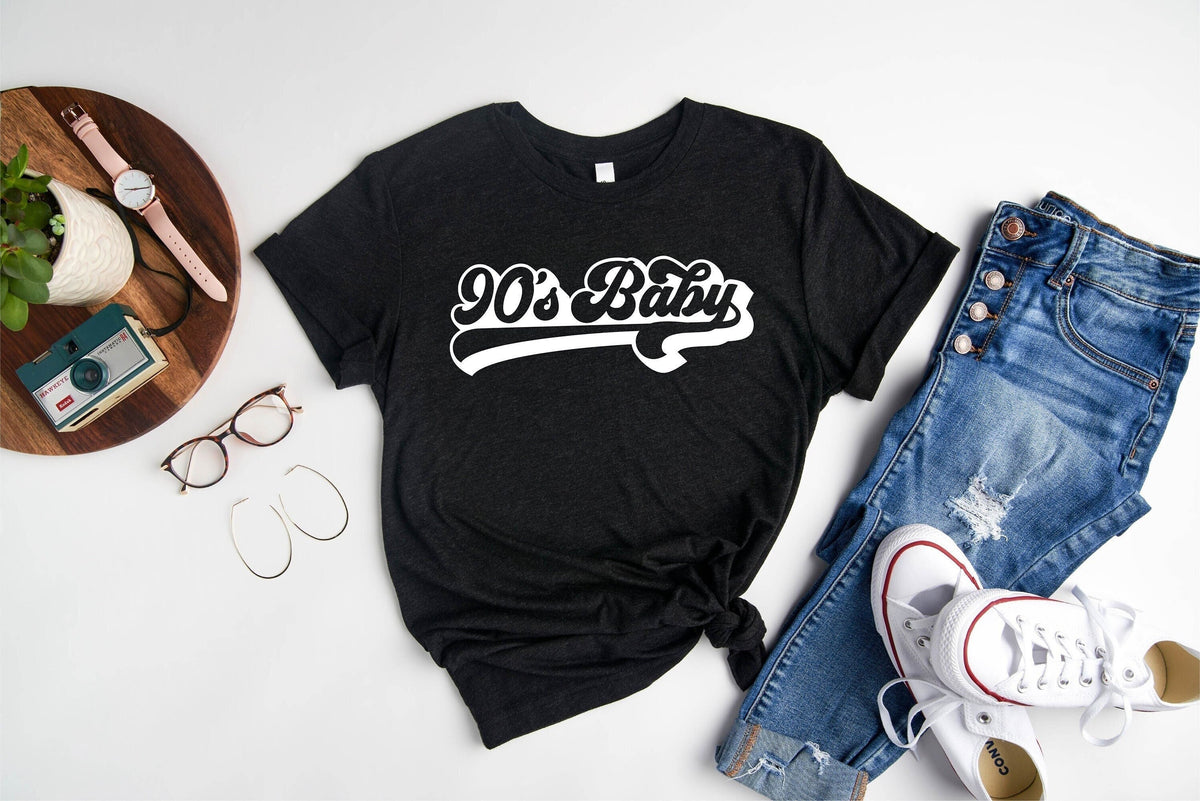 90s Baby Shirt, Retro Birthday Shirt, Womens Birthday, Born in 1990s Tee, Nostalgia Shirt, 1990s Vibes Shirt, 30th Birthday Gift For Her