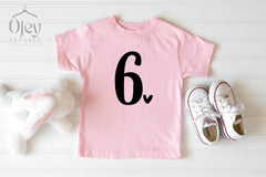 6 Birthday T-Shirt, 6 Year Old Birthday Shirt, Birthday Shirt For Kids, Six Year Old Girl Gift, 6th Birthday Shirt Girl, 6th Birthday Gift
