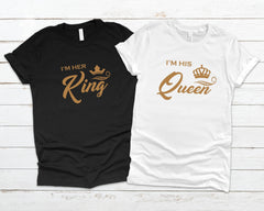 Regalo Per Coppie Line King Queen T-Shirt Partnerlook Coppia Imposta Dolce Per Le T-shirt Divertente Regalo Per Coppie Line King Queen T-Shirt Partnerlook Coppia Imposta Dolce Per Le T-shirt Divertente