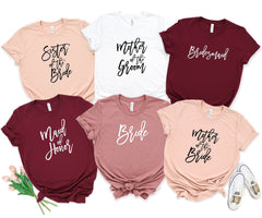 Bachelorette Party Shirts, Sister Of The Bride Shirt, Mother Of The Groom Shirt, Maid Of Honor Shirt, Bridal Party Shirts, Bridesmaid Gifts