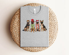 German Shepherd Christmas Shirt, Christmas Dogs Shirt, German Shepherd Gifts, Cute Christmas Shirt, Christmas Animals, Xmas Dog Lover Gift