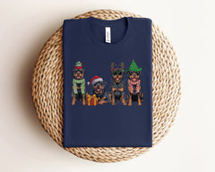 Rottweiler Christmas Shirt, Dog Mom Christmas Shirt, Xmas Animal Lover Tshirt, Cute Christmas Shirt, Christmas Dogs Shirt, Dog Mom Gift
