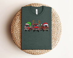 Christmas Fire Truck Shirt, Firefighter Christmas Shirt, Fire Department Gifts, Santa Fire Engine, Retro Christmas, Fireman Christmas Gift