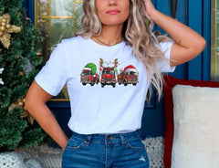 Christmas Fire Truck Shirt, Firefighter Christmas Shirt, Fire Department Gifts, Santa Fire Engine, Retro Christmas, Fireman Christmas Gift